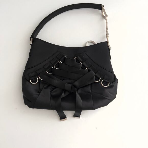 Vintage Dior Mini Black Satin Ballet bag - Picture 7 of 7